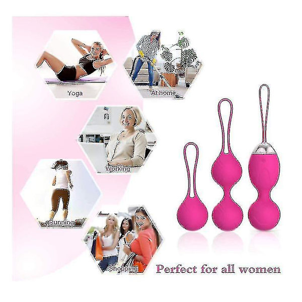 3 Kegel Balls Device Training Kit för att stärka toning bäckenmuskler