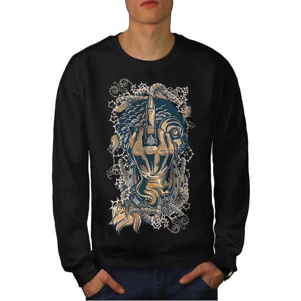 Triangle Finger Herr Blacksweatshirt | Wellcoda M