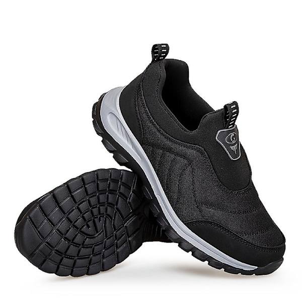 Män Kvinnor Sneakers Andningsbara promenadskor Mode Sportskor Äldreskor Yj9207 Black 41