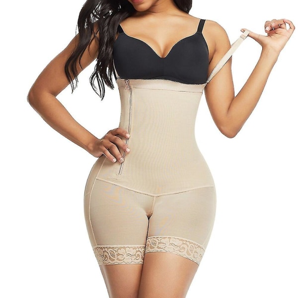 Colombianska reduktiva gördlar Kvinnor Magkontroll Butt Lifter Body Shaper Post Fettsugning Waist trainer Korsett Slimming Underkläder, svart L