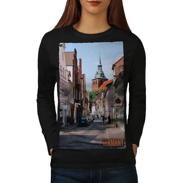 Tyskland Small Street Women Blacklong Sleeve T-shirt S