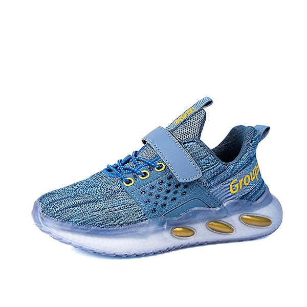 Barn Sneakers Andas löparskor Mode Pojkar Flickor Sportskor 2Ld101 Blue 34
