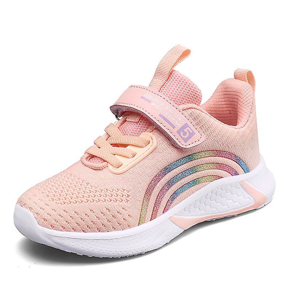 Barn Sneakers Andas löparskor Flickor Mode Sportskor T868 Pink 34