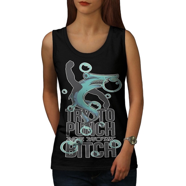 Prova Punch Now Joke Women Blacktank Top | Wellcoda XL