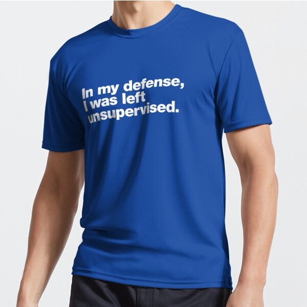 Till mitt försvar lämnades jag utan uppsikt. Aktiv T-shirt Royal Blue M_Front