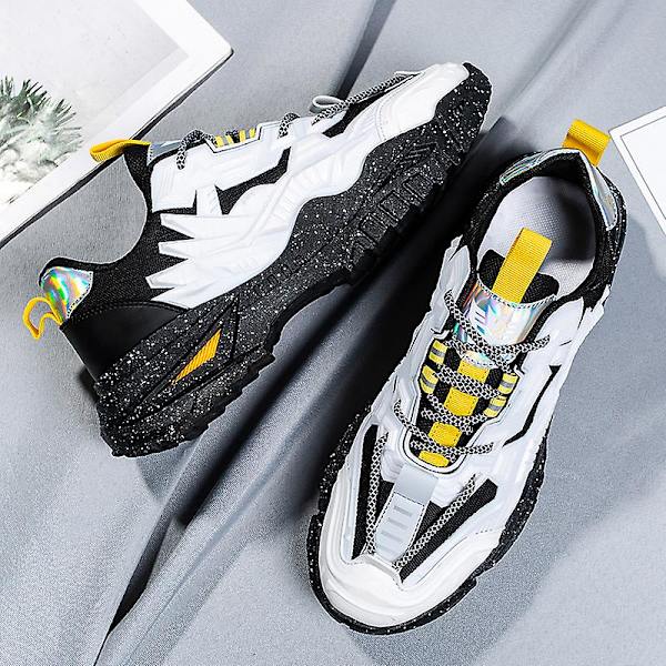 Basketskor för män Sneakers Sportskor som andas Y09 White 44