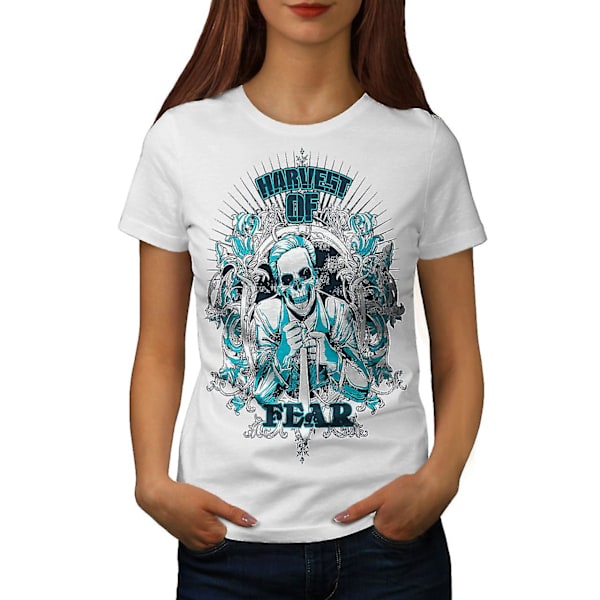 Harvest Fear Flower Whitet-shirt för kvinnor XL
