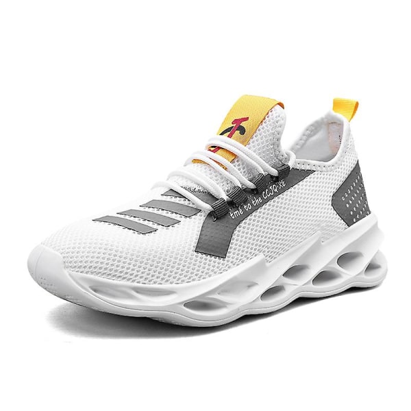 Sneakers för män Löpartennisskor Lättviktsventilerande Sport Athletic 3Cc102 White 42