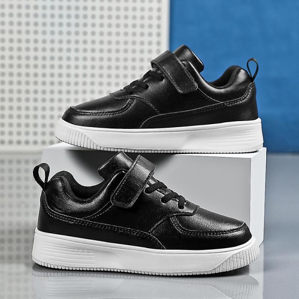 Sneakers som andas löparskor Mode Pojkar Flickor Sportskor 2L1901C Black 38