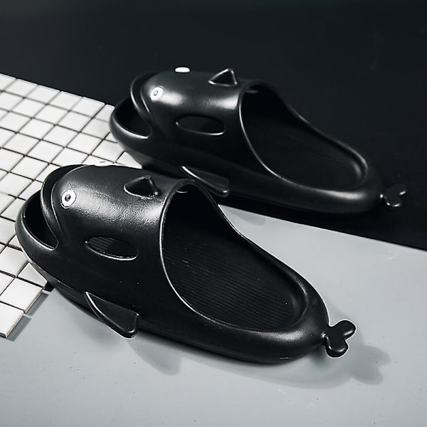 Män Kvinnor Strandtofflor Mode Sandaler Utomhus Halkfria inomhusskor 5001 Black 38-39