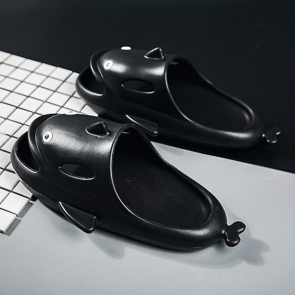Män Kvinnor Strandtofflor Mode Sandaler Utomhus Halkfria inomhusskor 5001 Black 40-41