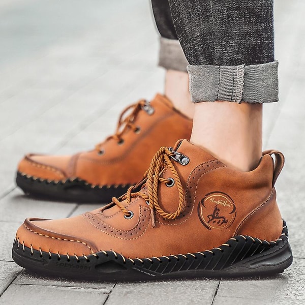 Utomhusstövlar för män Mode Casual Boots 1G668 Brown 45