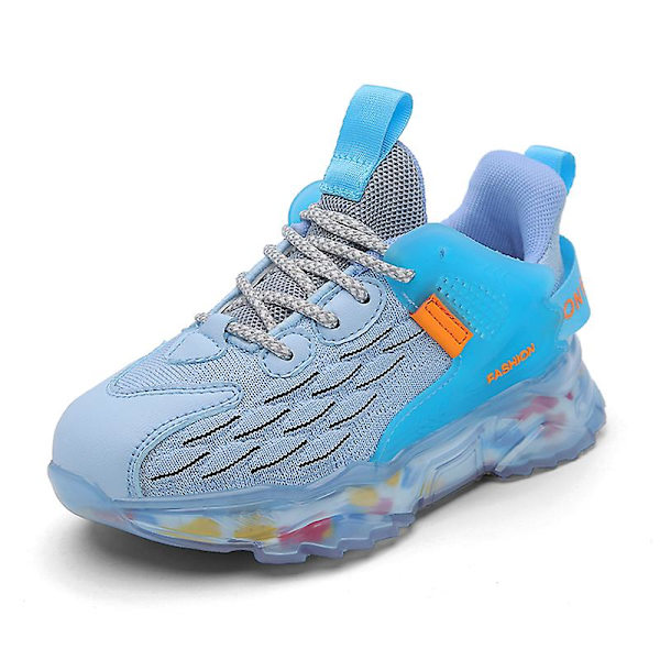 Barn Sneakers Pojkar Basketskor Halkfria Barn Sportskor 3Ba9016 Blue 39