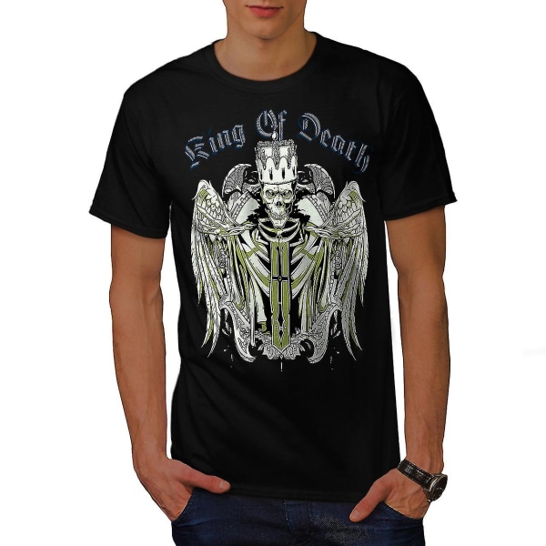 King Of Death Devil Men Blackt-shirt | Wellcoda XL
