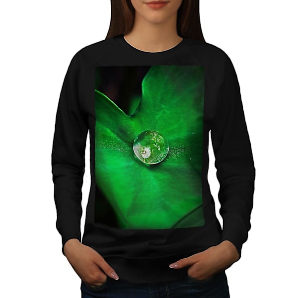 Leaf Grass Rain Nature Sweatshirt för kvinnor M