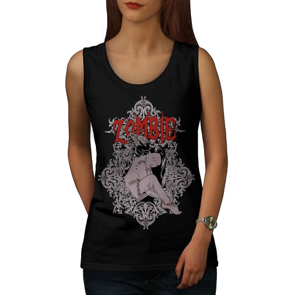 Girl Rock Metal Zombie Dam Linne XXL