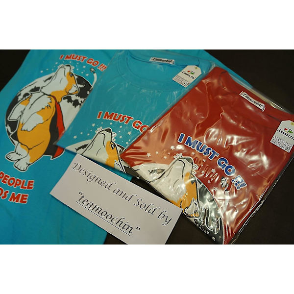 Immortal Tee Vuxen unisex walesisk Corgi "i Must Go" Valp Söt Rolig T-shirt Blå Medium M