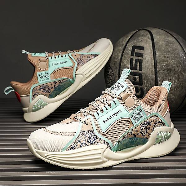 Basketskor för herr Andas Sneakers Löparskor 3Af6659 Beige 44