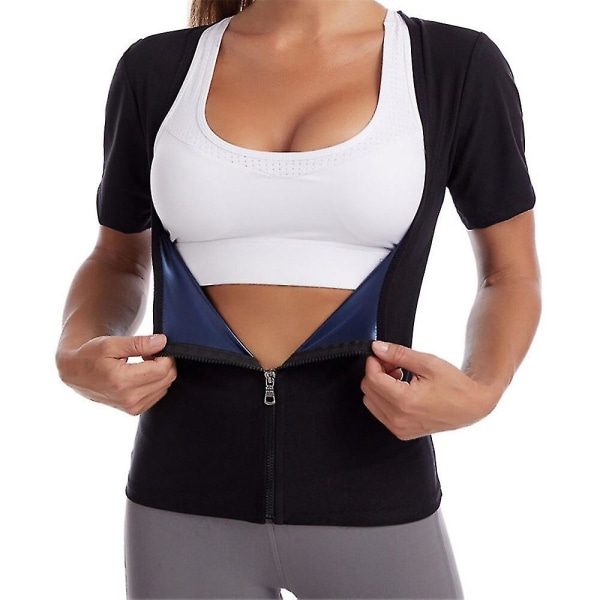 Dam Bastu Shaper Väst Thermo Sweat Shapewear Linne Bantningsväst Waist trainer Korsett Gym Fitness Shaper Korsett Fajas Top,blå 4XL 5XL