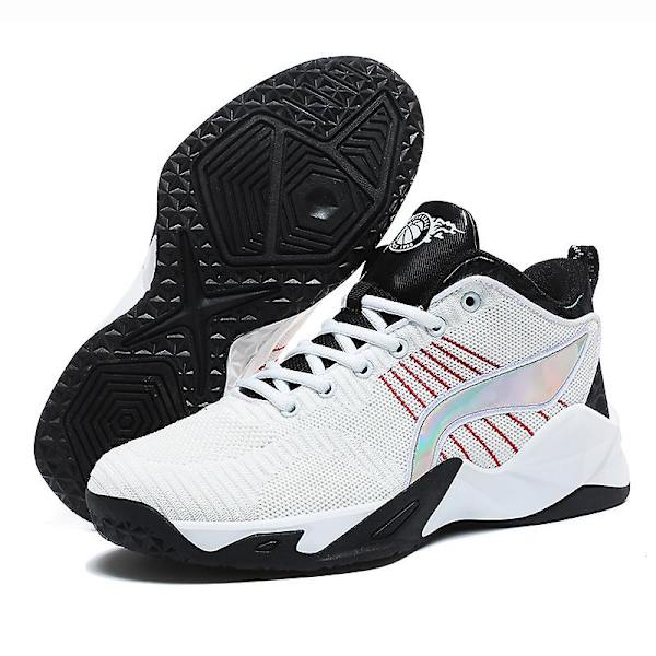 Basketskor för män Aldult Bekväma Sneakers Utomhussportskor 3B9600 White 41