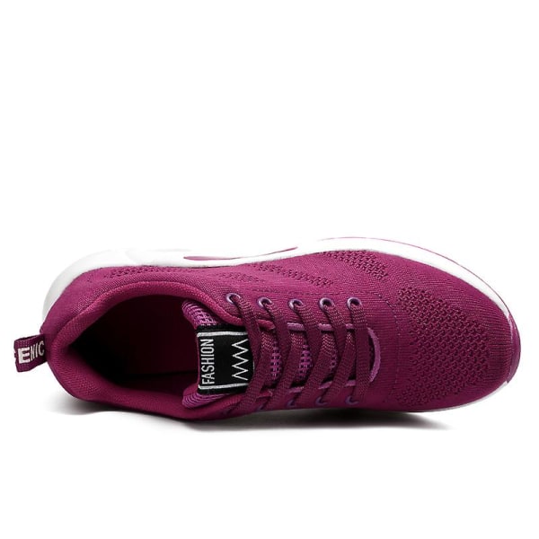 Air Cushion Sneakers för damer Shoes Damping Running Shoes 1727 Purple 36