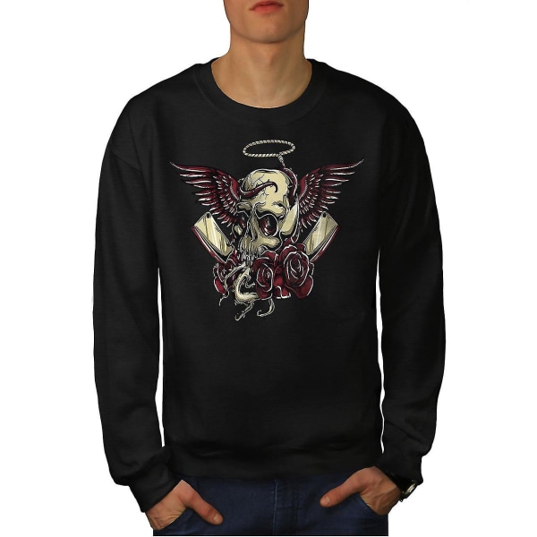 Head Face Death Skull Män Blacksweatshirt L