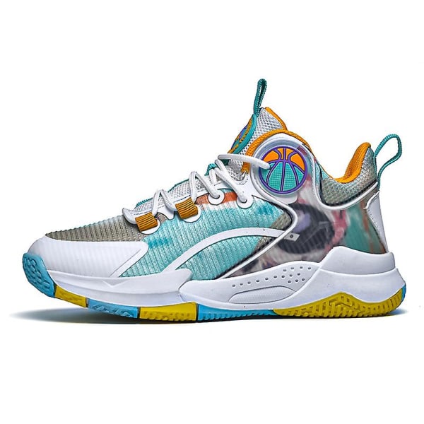 Pojkar Basketskor Andas löparskor Mode Sneakers 3Da853 WhiteYellow 40