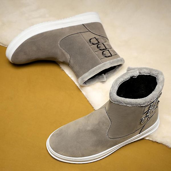 Snöstövlar för män varma ankelstövlar Anti-halk vinter utomhus casual 2Lk6308 Gray 41