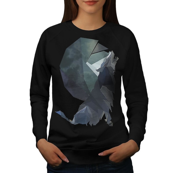 Wolf Shapes Art Mode Kvinnor Blacksweatshirt S