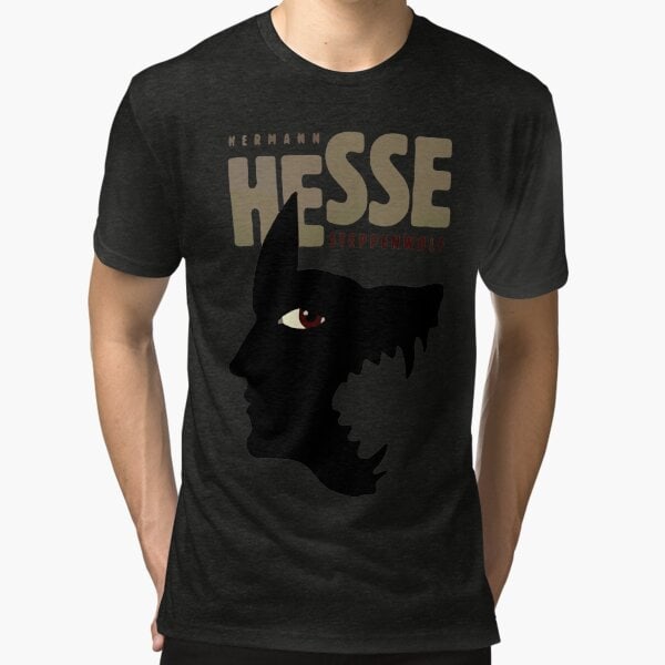 Hermann Hesse Tri-blend T-shirt Black L_Front