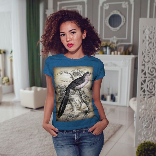 Fågel Retro Cool Vintage Dam Royal T-shirt XL