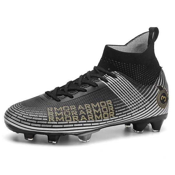 Fotbollsskor för män Halkfria fotbollsskor för herr, Gräs Fotbollssneakers 2K4000 Black 40