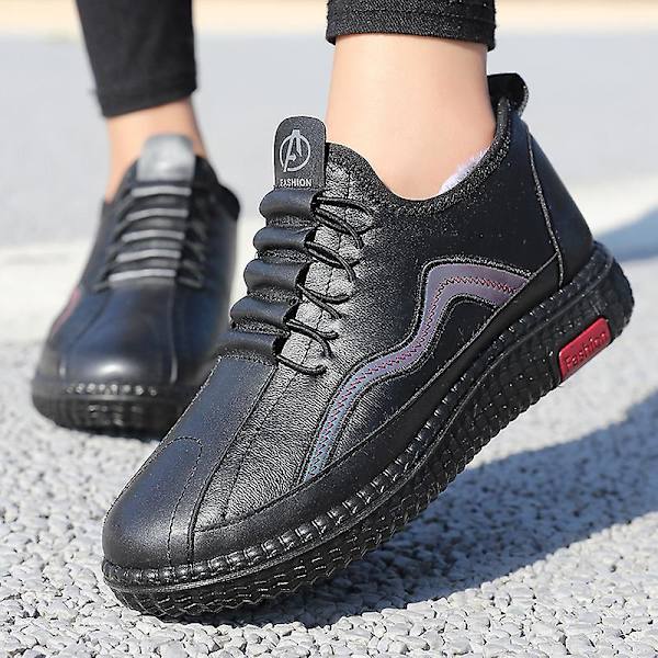 Dammode för äldre mode Casual Plus bomullsskor Vintersportskor 2L7712 Black 41