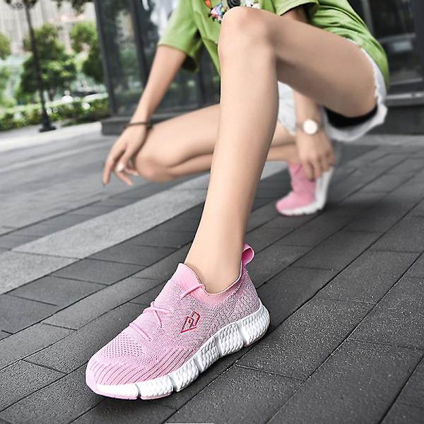 Casual bekväma sneakers som andas löparskor för män 220 Pink 41
