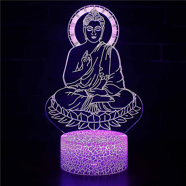 3D Illusion lampa 7 färger Optical Change Touch Light USB och fjärrkontroll Art Deco gör en romantisk