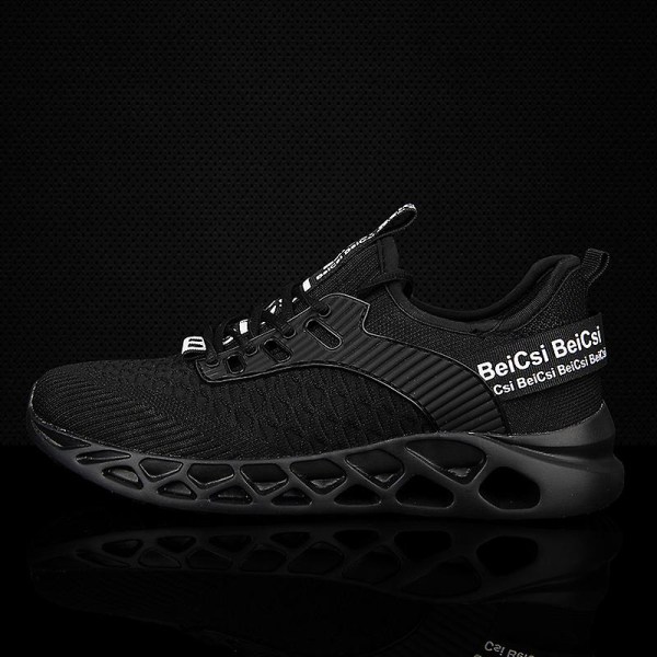 Herrsneakers löptennisskor Lättviktsventilerande Sport Athletic 3C013 Black 48
