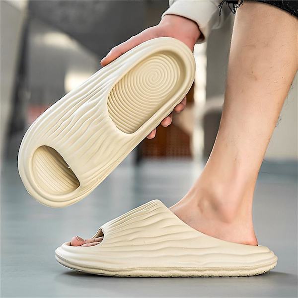 Strandtofflor för män Modesandaler Utomhus Halkfria inomhusskor 3B2038 Beige 40-41