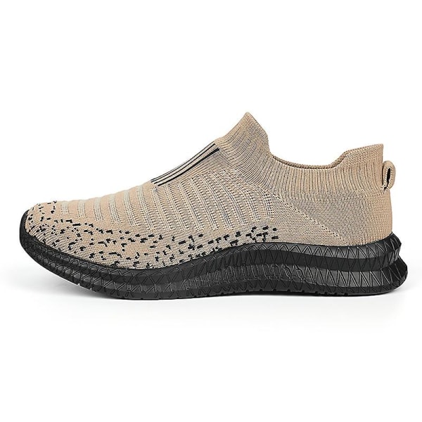 Sommarskor för män Loafers Andas herrsneakers Mode bekväm casual 2G227 Khaki 41