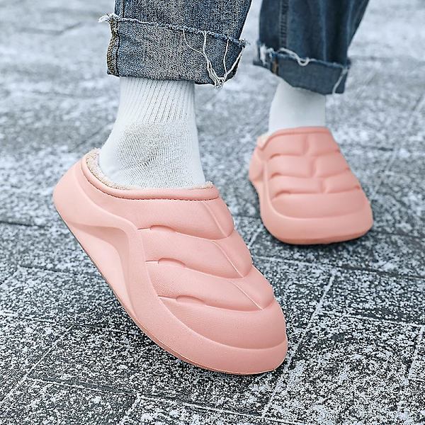 Herrtofflor för damer Varma vinterhusskor Inomhus utomhus hemmaskor 2L2883 Pink 41