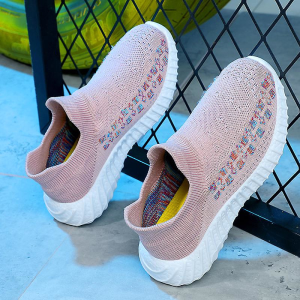 Sneakers för barn som andas löparskor Mode Sportskor Wz631 Pink 29