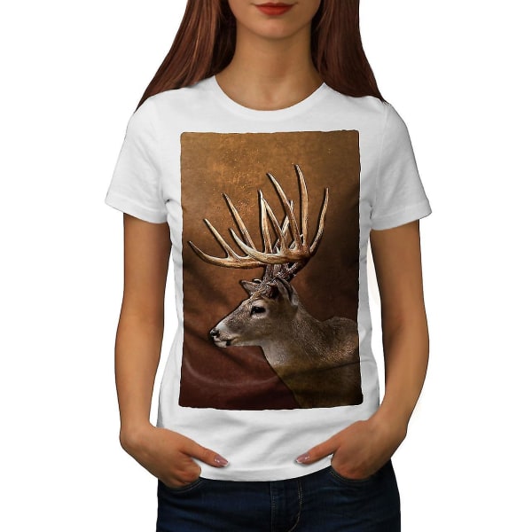 Deer Face Wild Animal Women T-shirt XXL