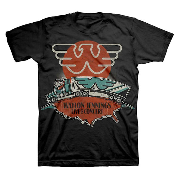 Waylon Jennings T-tröja Waylon Jennings levande T-tröja M