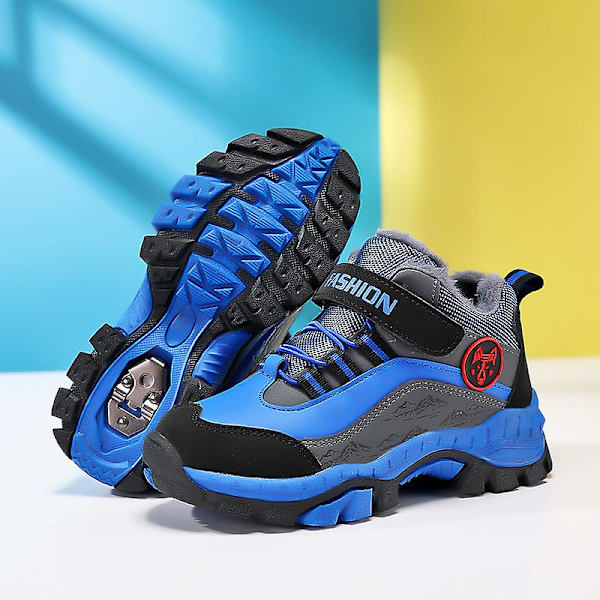 Pojkar Flicksneakers Andas löparskor Barn Vinter bomullsskor 558 Blue 34
