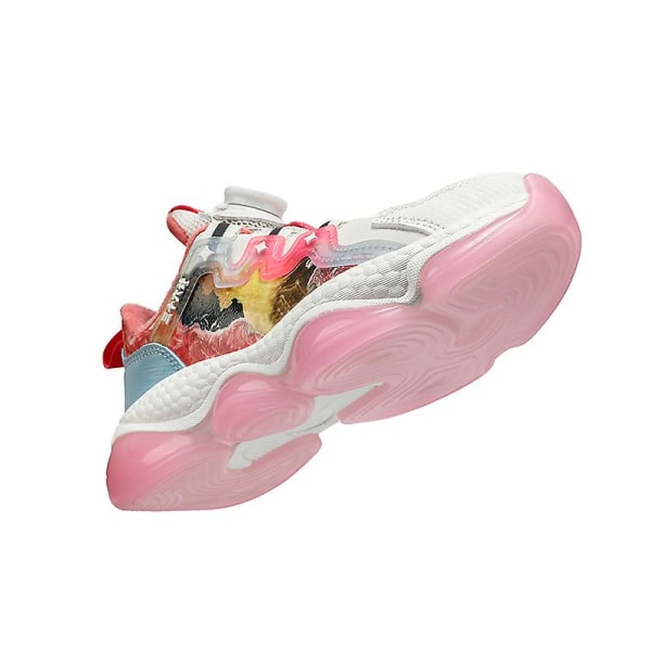 Barn Sneakers Pojkar Basketskor Halkfria Barn Sportskor 3B965 Pink 36