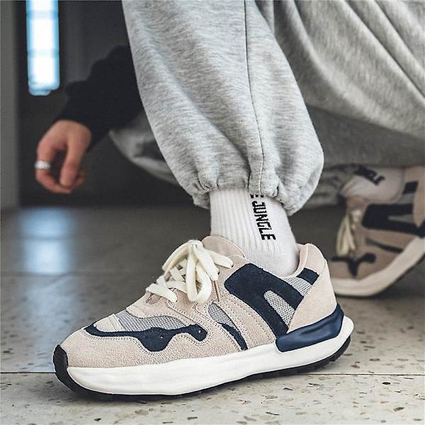 Herr Dam Sneakers Andas löparskor Mode Sportskor 8079 Beige 41