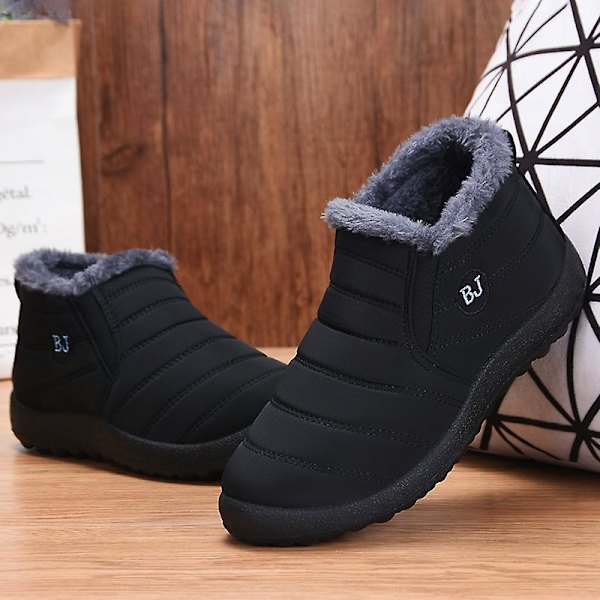Snöskor för män varma ankelstövlar Halkskydd vinter utomhus casual 2Lm751 Black 41