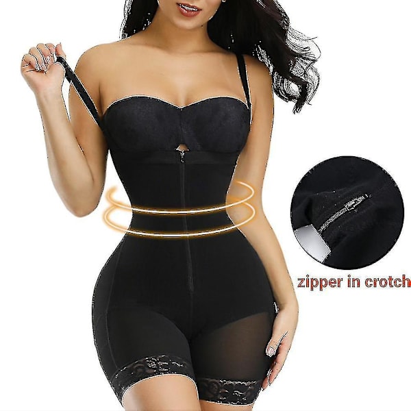 Kvinnor Slimming Body Shaper Seamless Butt Lifter Bodysuits Push Up Shapewear Underkläder Korsett BLACK 4XL