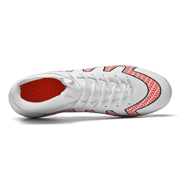 Fotbollsskor för män Halkfria fotbollsskor för herr Gräs Fotbollssneakers T22166 White 47