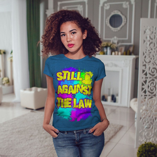Against Law Cool Kvinnor Royal T-shirt S