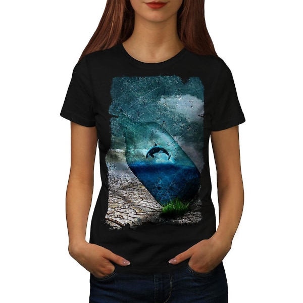 Orca Bottle Nature Women Blackt-shirt S